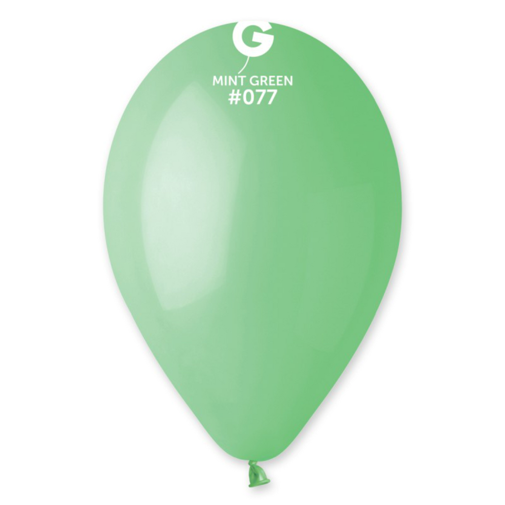 Lot de 10 ballons couleur vert mint pastel nacré premium en latex